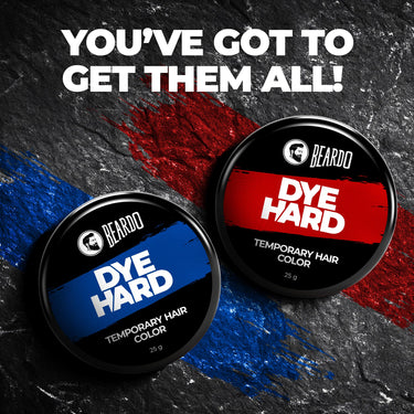 Beardo Dye Hard Temporary Hair Color - Metallic Blue, 25g | Temporary 1-Day 1-Wash | DIY Instant Hair Color Makeup for Men | No Bleach | No Ammonia | No Damage